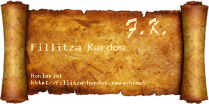 Fillitza Kardos névjegykártya